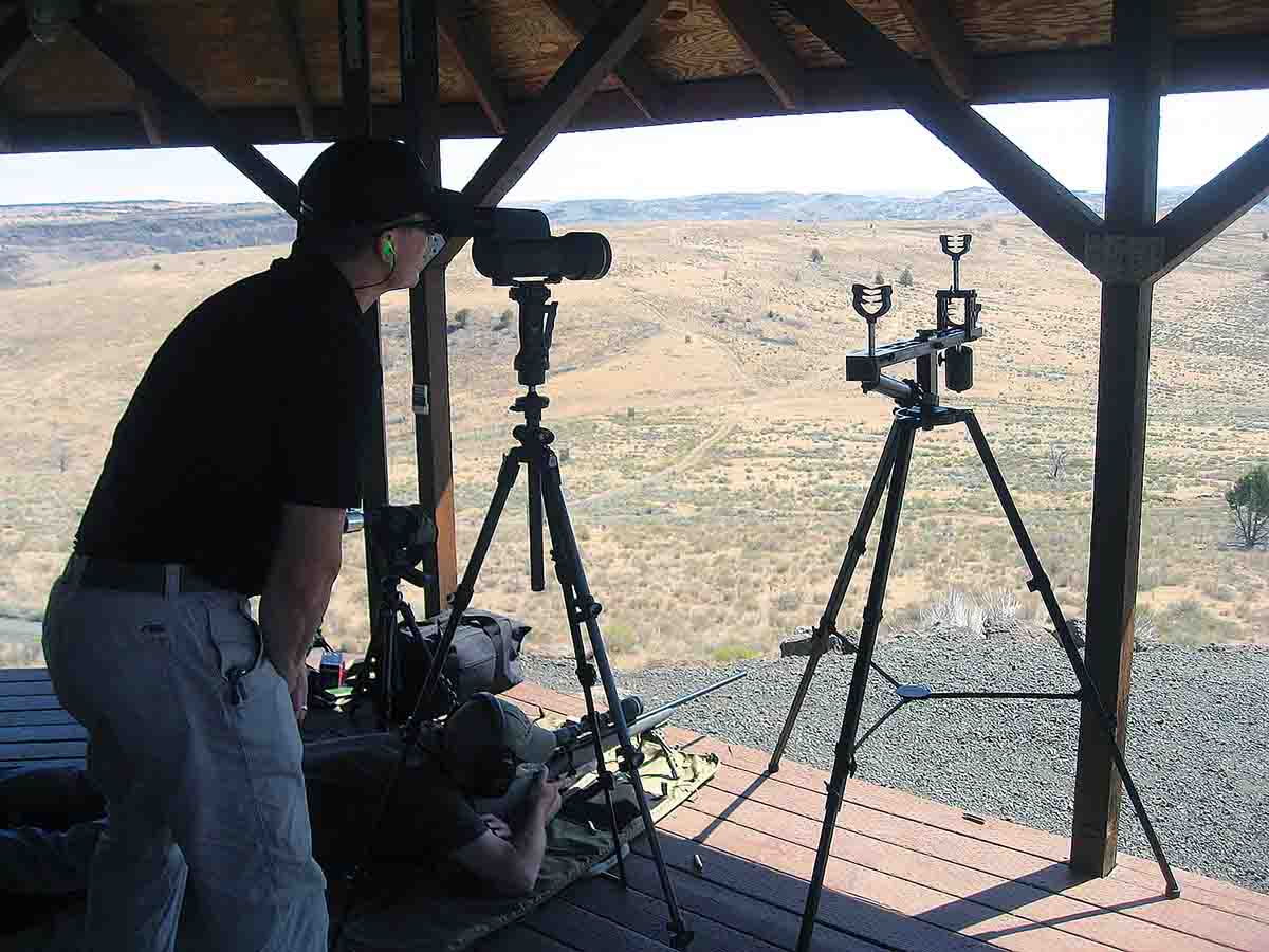 It helps to have a partner with a spotting scope while shooting at longer ranges, but it is not absolutely necessary.